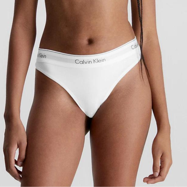 Calvin Klein Modern Cotton stringtrosa - Vit - XL