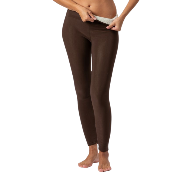 Trofé Thermo tights Fleece - Brun