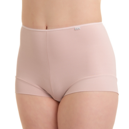 Gammelrosa boxertrosa i microfiber som andas.