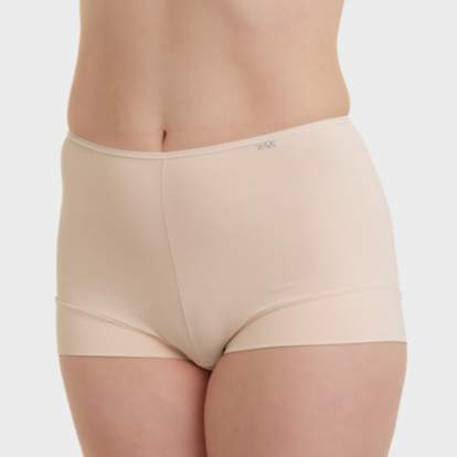 Ljus beige boxertrosa i microfiber som andas.