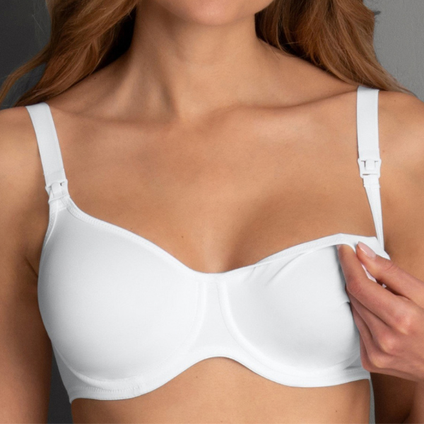 Anita amningsbh basic vit framifrån